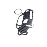 Carbon Fiber keychain for Toyota MR2 MRS ZZW30 (1999-2001) 3rd Generation W30 Inspired Keychain Lanyard  3d front view Glossy Twill (Copy)