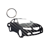 Carbon Fiber keychain for Acura TSX (2004-2008) Inspired Keychain Lanyard 3d front stance view Glossy Twill