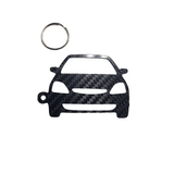 Carbon Fiber keychain for Honda Civic Si EP3 (2002-2006) hatchback Inspired Keychain Lanyard  front view Glossy Twill