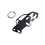 Carbon Fiber keychain for Ford F-150 SVT Lightening (1999-2004) 10th Generation from the 3d front view Glossy Twill