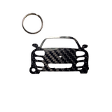Carbon Fiber keychain for Mazda RX-7 FD Spirit R (1992-2002) Inspired Keychain Lanyard front view Glossy Twill