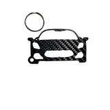 Carbon Fiber keychain for Maserati MC20 (2020-Present) Inspired Keychain Lanyard  front view Glossy Twill