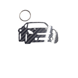 Carbon Fiber keychain for Nissan GT-R R35 (2011-2016) Godzilla Skyline Nismo V-Spec Inspired Keychain Lanyard 3d front view Glossy Twill