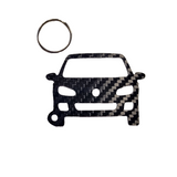 Carbon Fiber keychain for VW Golf Mk6 GTI (2009 – 2012) Inspired Keychain Lanyard 3d front view Glossy Twill