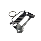 Carbon Fiber keychain for Nissan Z Proto Z34 (2023-Present) Fairlady Inspired Keychain Lanyard  front view Glossy Twill