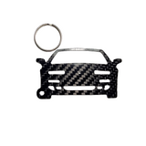 Carbon Fiber keychain for Lotus Esprit S4 (1993-2004) Inspired Keychain Lanyard  front  view Glossy Twill