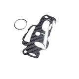 Carbon Fiber keychain for Shelby 427 Cobra Roadster (1965-1967)  Caroll Shelby S1 Inspired Keychain Lanyard 3d  front view Glossy Twill