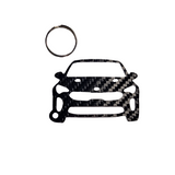 Carbon Fiber keychain for Kia Stinger (2018-2020) Inspired Keychain Lanyard  front view Glossy Twill