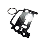 Carbon Fiber keychain for Triump Spitfire 1500 (1974–1980) Inspired Keychain Lanyard  front view Glossy Twill gift christmas