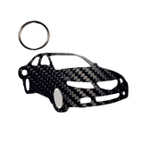 Carbon Fiber keychain for Acura TSX (2004-2008) Inspired Keychain Lanyard 3d front stance view Glossy Twill