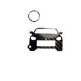 Carbon Fiber keychain for Nissan Z Proto Z34 (2023-Present) Fairlady Inspired Keychain Lanyard  front view Glossy Twill