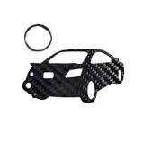 Carbon Fiber keychain for Honda Civic Si (2006-2011) FG1 8th Gen coupe Inspired Keychain Lanyard 3D REAR view Glossy Twill