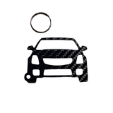 Carbon Fiber keychain for Cadillac CTS-V (2009-2015) Inspired Keychain Lanyard  front  view Glossy Twill