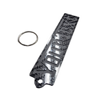 Custom Ferrari inspired keychain WITH YOUR TEXT Name, Made of Carbon fiber, Fiorano, Spider, Enzo, Personalized, Purosangue Glossy Twill