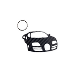 Carbon Fiber keychain for Bugatti Veyron (2005-2011) Inspired Keychain Lanyard 3d FRONT view Glossy Twill
