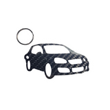 Carbon Fiber keychain for VW Golf Mk6 GTI (2009 – 2012) Inspired Keychain Lanyard  3d front view Glossy Twill