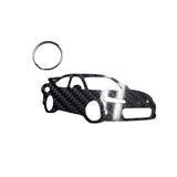 Carbonfaser-Schlüsselanhänger für Honda Civic Type R (2023-Heute) FL5 Inspirierter Schlüsselanhänger 3D-Vorderansicht glänzende Köperbindung