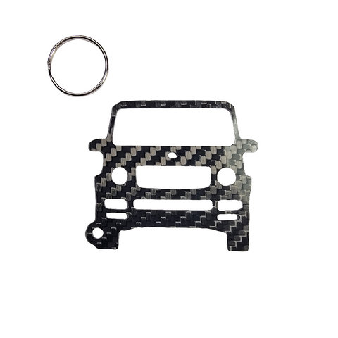 Carbon Fiber Keychain for Mercedes-Benz G-Class W463 (2018-Present) Inspired Lanyard  front view Glossy Twill