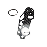 Carbon Fiber keychain for Lotus Esprit S4 (1993-2004) Inspired Keychain Lanyard  front 3D view Glossy Twill