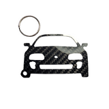Carbon Fiber keychain for Toyota Supra MK4 A80 (1993-1998) Twin Turbo Inspired Keychain Lanyard  FRONT view Glossy Twill