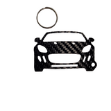 Carbon Fiber keychain for Jaguar F-Type X152 (2013-2019) Sports Car Coupe Inspired Keychain Lanyard  front view Glossy Twill