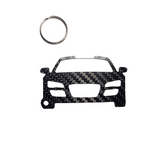 Carbon Fiber keychain for Audi R8 Type 42 Spyder (2006-2012) 1st Generation Inspired Keychain Lanyard  front view Glossy Twill