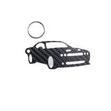 Carbon Fiber keychain for Dodge Challenger (2008-2023) Hell cat Inspired Keychain Lanyard 3d  front view Glossy Twill