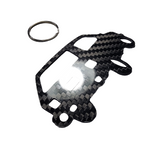 Carbon Fiber keychain for Yugo GV (1985-1992) Zastava Koral (One of the Worst Cars Ever Made) Inspired Keychain Lanyard 3D REAR view Glossy Twill