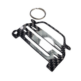 Carbon Fiber keychain for Toyota Celica T180 (1989-1993) Gen 5 Inspired Keychain Lanyard  front view Glossy Twill