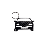 Carbon Fiber keychain for Porsche 924 (1976-1988) Inspired Keychain Lanyard  front view Glossy Twill