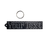 Custom Ferrari inspired keychain WITH YOUR TEXT Name, Made of Carbon fiber, Fiorano, Spider, Enzo, Personalized, Purosangue Glossy Twill