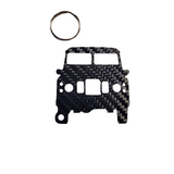 Carbon Fiber keychain for Land Rover Series III (1971-1985) Inspired Keychain Lanyard  front view Glossy Twill gift christmas