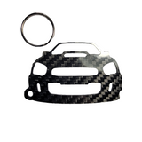 Carbon Fiber Keychain for Subaru WRX STi (2004-2005) bug eye Inspired Keychain Lanyard  front view Glossy Twill Version 2