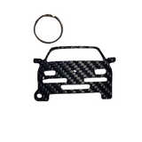 Carbon Fiber keychain for Porsche 924 (1976-1988) Inspired Keychain Lanyard  front view Glossy Twill