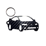 Carbon Fiber keychain for Honda Civic Si (2006-2011) FG1 8th Gen coupe Inspired Keychain Lanyard 3D front view Glossy Twill