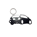 Kohlefaser-Schlüsselanhänger für Honda Civic Si EP3 (2002–2006) Schrägheck inspirierter Schlüsselanhänger 3D-Rückansicht glänzend Köper Weihnachtsgeschenk JDM Type R