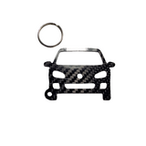 Carbon Fiber keychain for VW Golf Mk6 GTI (2009 – 2012) Inspired Keychain Lanyard 3d front view Glossy Twill