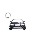 Carbon Fiber keychain for Honda Accord (1998-2001) Inspired Keychain Lanyard Front view Glossy Twill