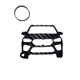 Carbon Fiber keychain for BMW X6 M (2020-Present) G06 Inspired Keychain Lanyard gift front view Glossy Twill