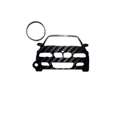 Carbon Fiber keychain for BMW M3 E46 (2001-2006) Inspired Keychain Lanyard gift front view Glossy Twill