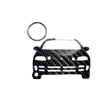 Carbon Fiber keychain for Lexus SC400 (1992-1996) Inspired Keychain Lanyard  front view Glossy Twill