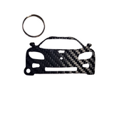 Carbon Fiber keychain for Koenigsegg CCX (2006-2010) Inspired Keychain Lanyard  front view Glossy Twill