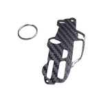 Carbon Fiber keychain for Ford F-150 SVT Lightening (1999-2004) 10th Generation from the 3d front view Glossy Twill