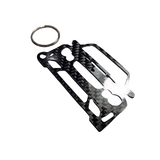 Carbon Fiber keychain for Mercedes-Benz CLK 63 (2007-2009) Black Series C209  Inspired Keychain Lanyard  front view Glossy Twill gift