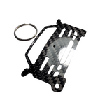 Carbon Fiber keychain for Lotus Esprit S4 (1993-2004) Inspired Keychain Lanyard  front  view Glossy Twill