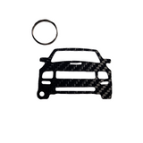 Carbon Fiber keychain for Ford Mustang GT CS (2005-2009) S197 Inspired Keychain Lanyard front view Glossy Twill fits Carroll Shelby  Cobra