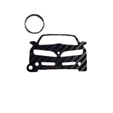 Carbon Fiber keychain for Pontiac Trans Am (2010-2013) based on Chevy Camaro Gen 5 Inspired Keychain Lanyard  front view Glossy Twill gift christmas