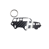 Carbon Fiber keychain for Volvo 200 (1974-1993) Inspired Keychain Lanyard 3d  front view Glossy Twill (Copy)