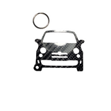 Carbon Fiber keychain for Fiat 500 Abarth (2008-2015) Inspired Keychain Lanyard   front view Glossy Twill 500c 500e 2007 New 500 Nuova 500