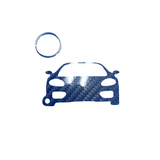 Carbon Fiber keychain for Ferarri Modena (1999-2004) keychain  front view Glossy Twill